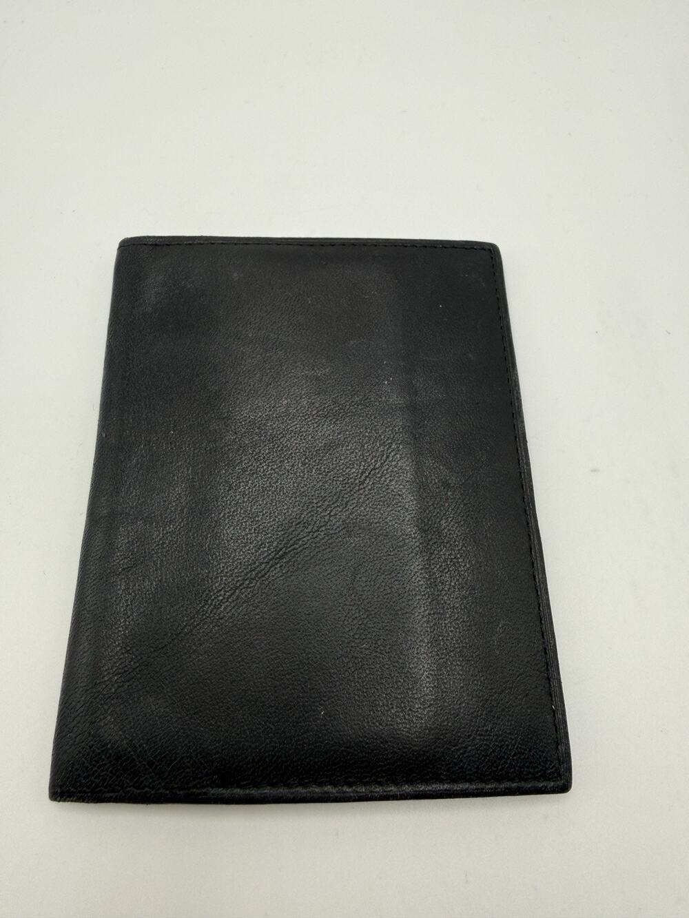 Vintage Leather Black Bifold Wallet Classic Gift